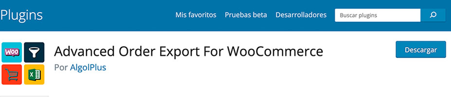 Plugin “Advanced Order Export For WooCommerce”